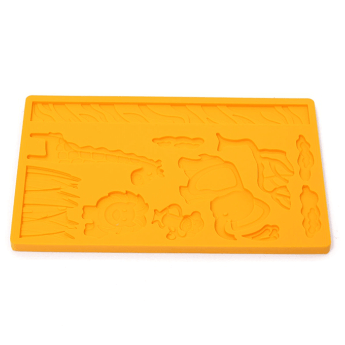 3D Lace Zoo Silicone Embossing Mould Animal Jungle World Fondant Cake Mold