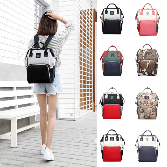 16L Mummy Backpack Baby Nappy Diaper Bag Large Capacity Storage Pouch Outdoor Travel