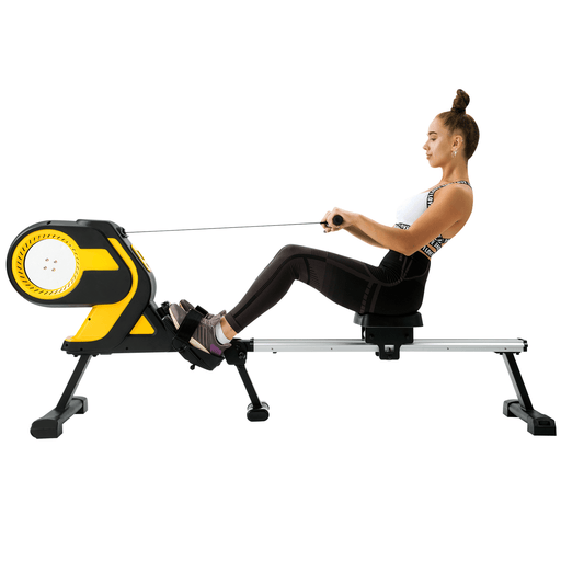 [USA Direct] Bominfit Magnetic Rowing LCD Monitor 46" Slide Rail Folding Exercise Machine for Home Gym Cardio Workout