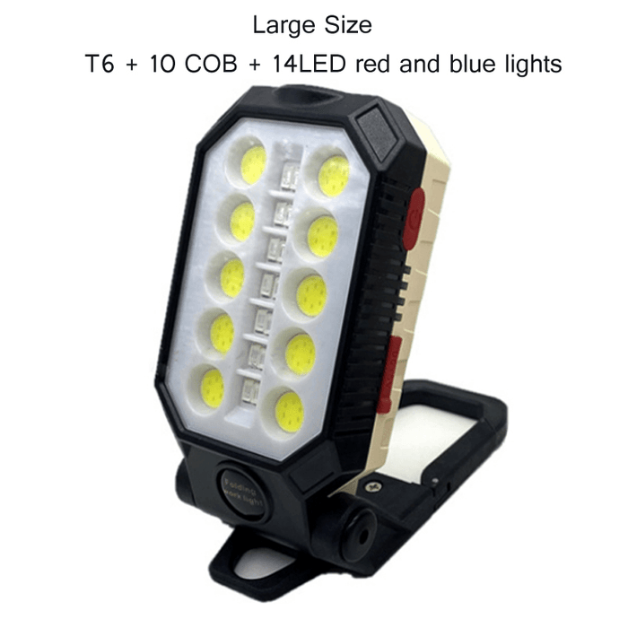 4-Modes COB T6 Leds Ultra Bright Foldable Camping Lamp Super Bright Portable Survival Lanterns with Magnet Bracket Outdoor Waterproof Emergency Work Light