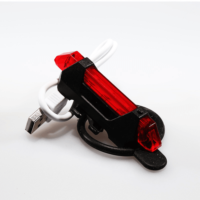 USB Rechargeable Bike Tail Light LED Safety Warning Light