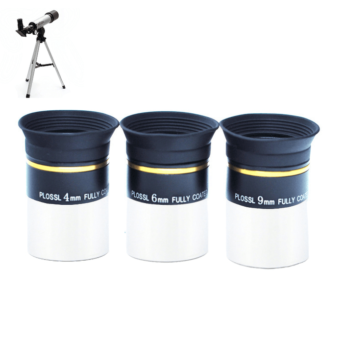 1.25Ch Astronomical Telescope Plossl Eyepiece PL 4/6/9Mm for Astronomical Telescope Eyepiece Accessory