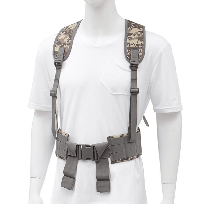 Oxford Cloth Tactical Strap Waist Belt Multifunctional MOLLE Load Girdle with Shoulder Strap