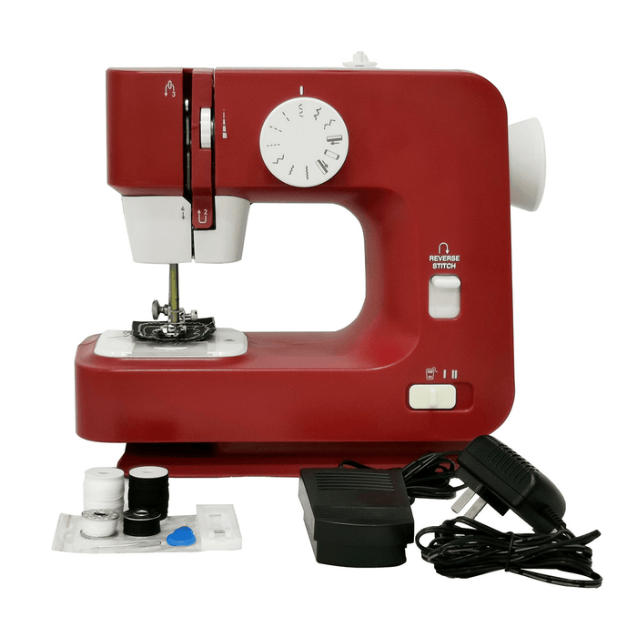 Electric Portable Sewing Machine 12 Stitches Household DIY 2 Speed Foot Pedal