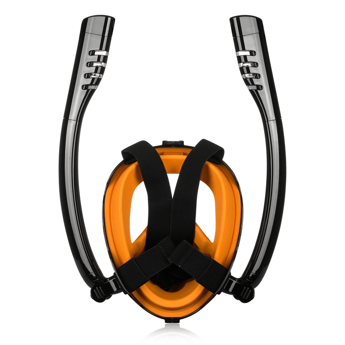 Antifog Double Tube Full Face Snorkel Scuba Diving Mask Swim Breathing Goggles with Camera Mount