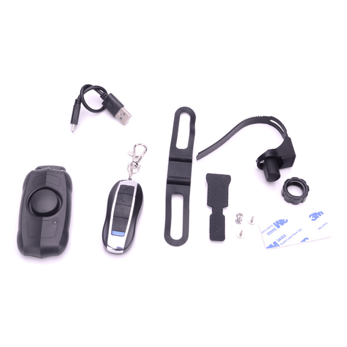 2 in 1 110 Db Bicycle Wireless Control Alarm USB Rechargeable Mountain Bike Bell Waterproof Outdoor Cycling