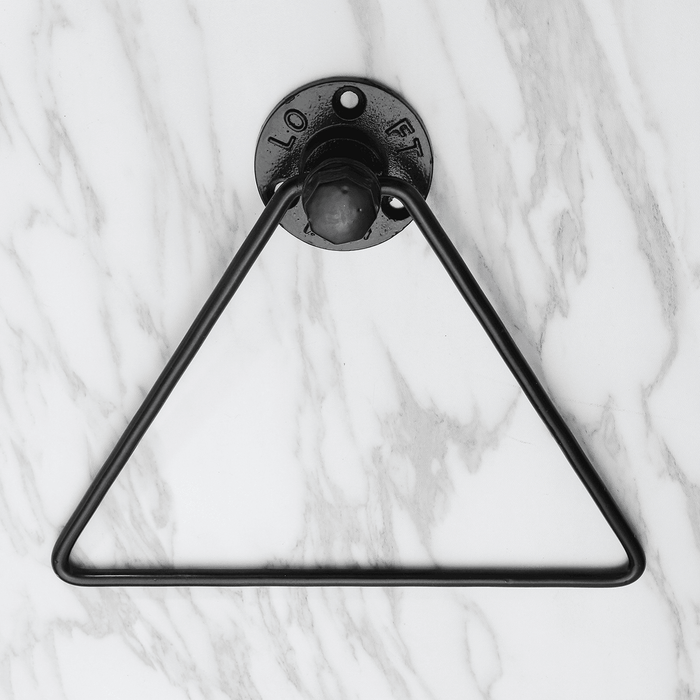 Wall Mounted Towel Holder Triangle Metal Bathroom Kitchen Hand Towel Rack