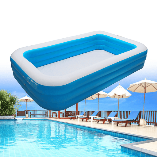 1.3/1.5/1.8/2.1M PVC Inflatable Swimming Pool Outdoor Garden Family Summer Ground Pool