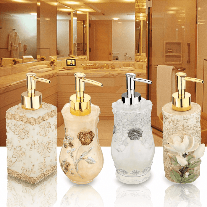 3D Resin Soap Dispenser Liquid Pump Bottles Home Office Hotel Bathroom Decor