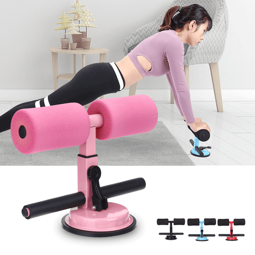 Sit-Up Assistant Device 4 Levels Adjustable Self-Suction Sit-Ups Bar Fitness Abdominal Muscle Training Exercise Tools