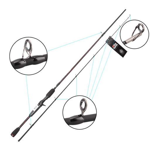 Original Abu Garcia Black Max BMAX C662M 1.98M 129G Fishing Rod Carbon Casting Fishing Pole