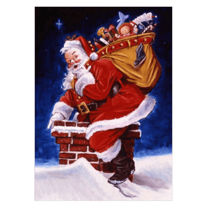 Full Drill Santa Claus DIY 5D Diamond Paintings Cross Stitch Kits Home Decorations