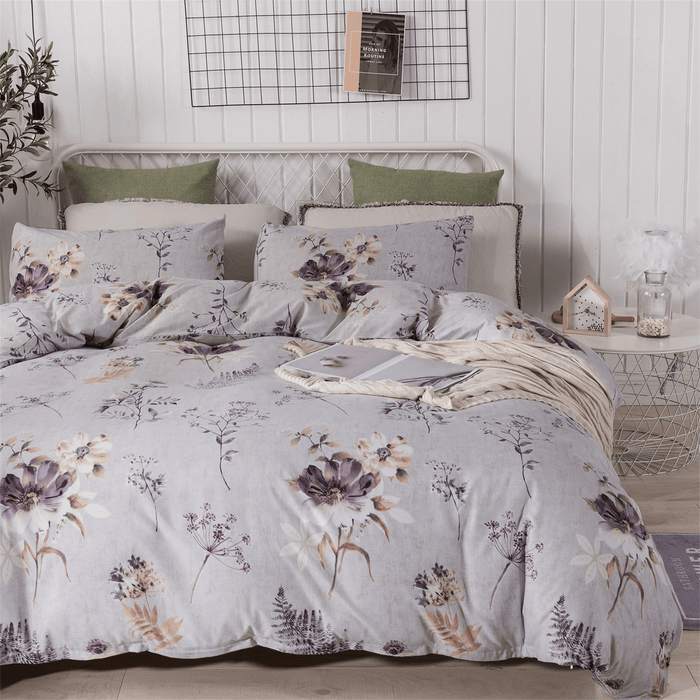 2/3Pcs Bedding Set Printed Flowers Comforter Quilt Cover Pillowsilp Cotton Warm Soft Duvet Cover for Home Textile