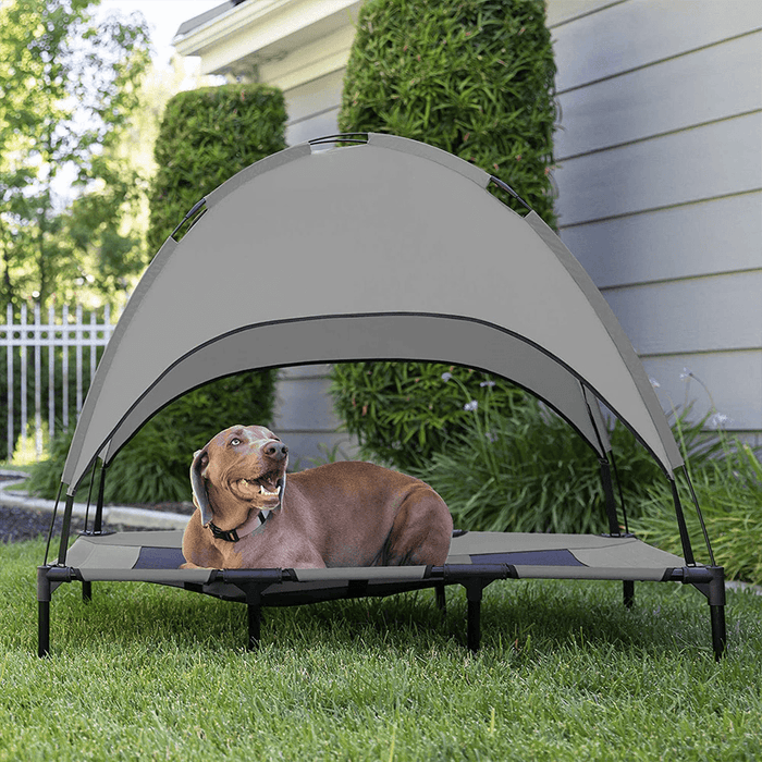 2-In-1 Dog Bed Tent Folding Portable Pet House Waterproof Sunscreen Shelter for Animals Outdoor Camping