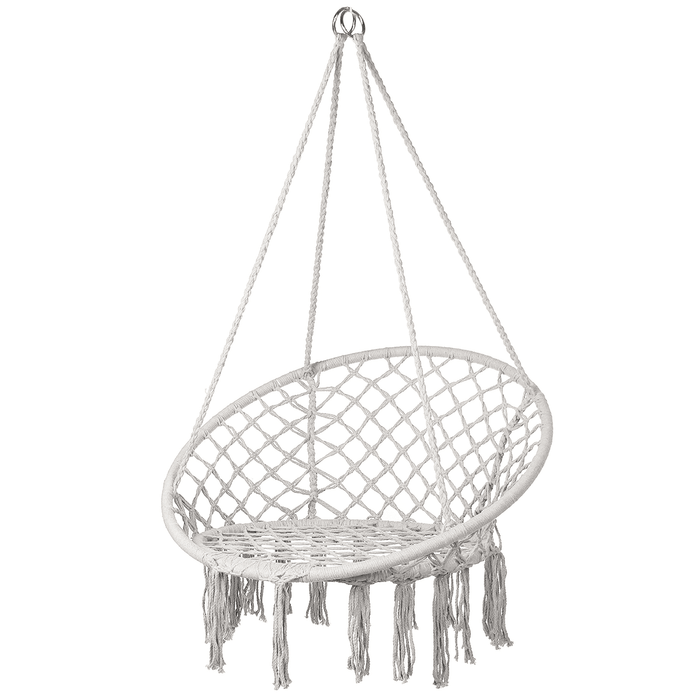 Macrame Swing Chair Kids Hanging Hammock Chair Max Load 125Kg Outdoor Indoor Garden