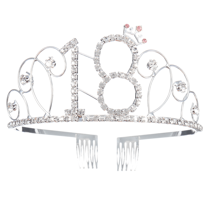 Crystal Birthday Crown Girl Tiara Princess Crown Hair Accessories Happy Birthday Cake Decorations