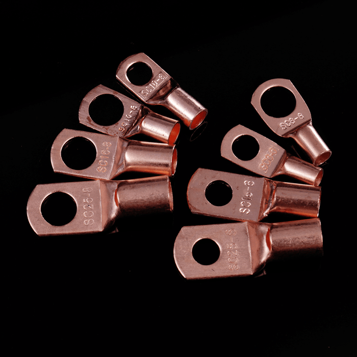 60Pcs Copper Ring Lug Terminal with Box Cable Lugs Crimp Terminals Wire Connector Terminal