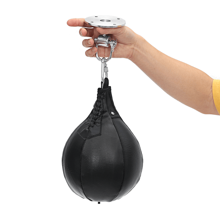 Boxing Pear Shape Speed Training Ball Swivel Punch Punching Exercise Fitness Bag + Suspension Rotator Set