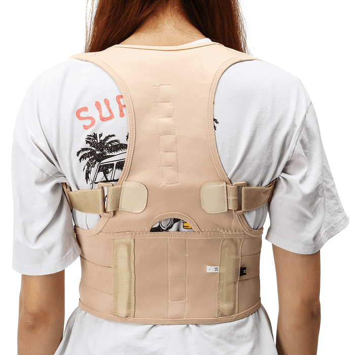 Adjustable Back Support Posture Corrector Magnetic Back Brace Belt Sports Protective Gear