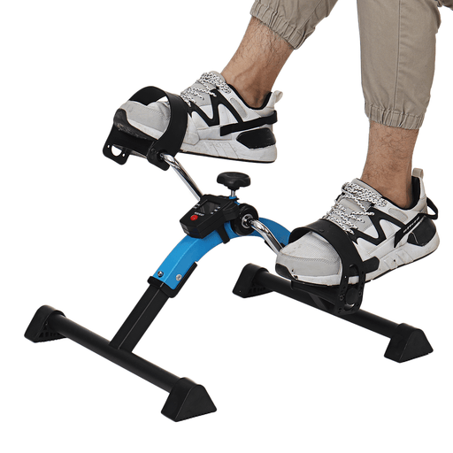 Home Indoor Fitness Bike Anti-Slip Pedal LCD Display Bike Leg Arm Exercise Mini Leg Rehabilitation Cycling Exercise Tools