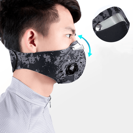 Outdoor Cycling Breathable Dustproof Face Mask with Breathing Valves anti Fog PM2.5 Sport Mask