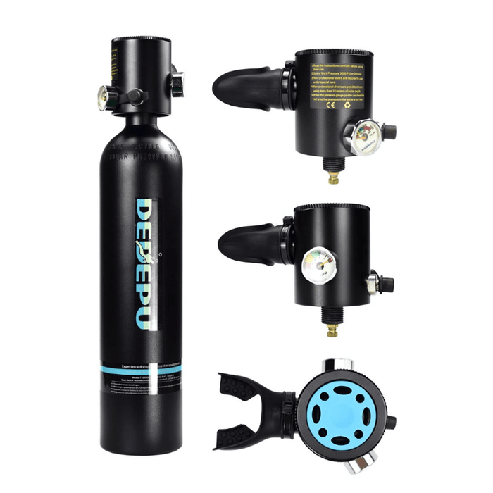 DEDEPU 1000Ml Mini Diving Oxygen Tank Mini Underwater Breathing Apparatus Cylinder Bottle Teaching Scuba Equipment