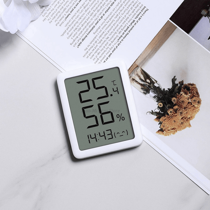 Miaomiaoce E-Ink Screen LCD Large Digital Display Thermometer Hygrometer Clock Temperature Humidity Sensor From