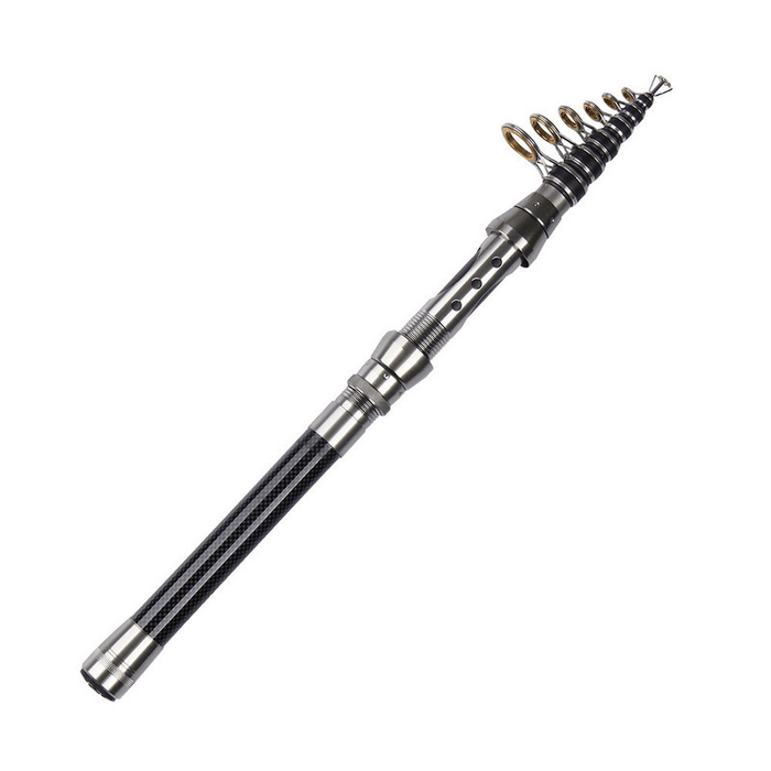 ZANLURE Fishing Rod Spinning Telescopic Rod Carbon Rod Short Tube Portable Outdoor Fishing Tools