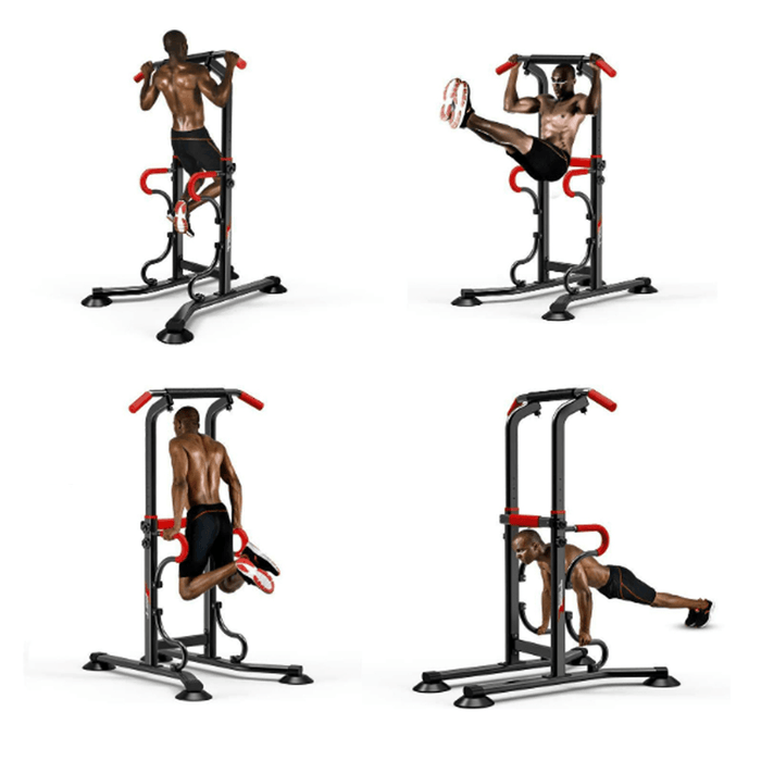 6 Level Height Adjustable Multi-Grip Chin up Bar Indoor Push up Station Rack Fitness Training Equipment