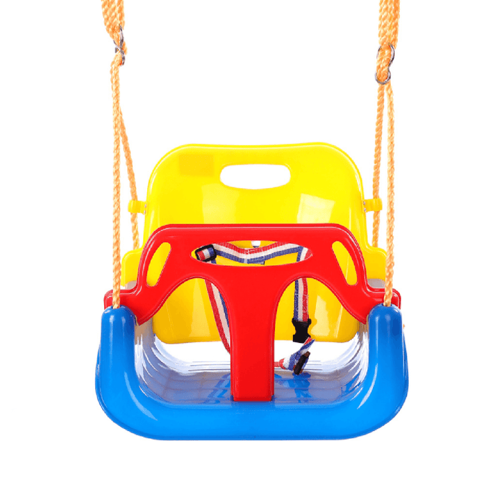 3-IN-1 Outdoor High Back Toddler Baby Swing Set Children Full Bucket Seat Swing for outside Playground Park