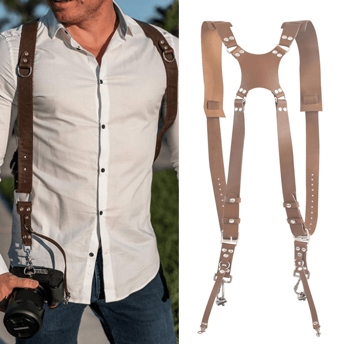 Camera Strap Leather Shoulder Strap Camera Harness for Canon DSLR