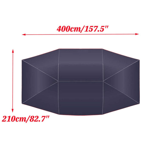 400X210Cm Rooftop Tent - UV Oxford Cloth Car Umbrella: Your Ultimate Waterproof Car Tent Sunshade & Movable Carport Canopy