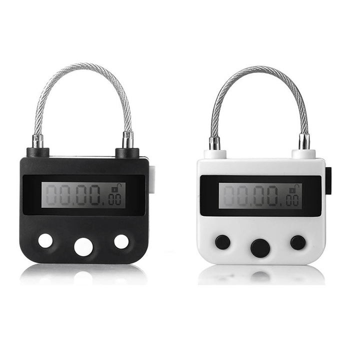 99 Hours USB Rechargeable Time Out Padlock Max Timing Lock Digital Timer Alarming Padlock W/ LCD Display Screen