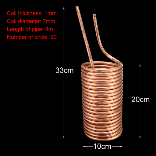 Copper Immersion Chiller Cooling Pipe with Silicone Tube for Home Brew Beer