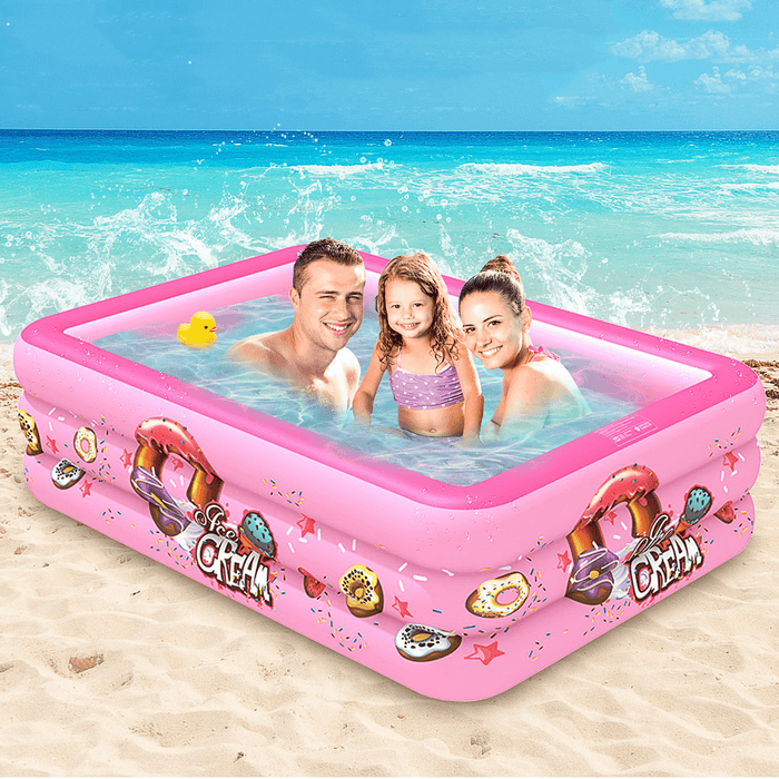 1.3/1.5/1.8/2.1M 3 Layer Inflatable Swimming Pool Baby Tub Folding Kids Bathtub Shower Outdoor Travel Water Sport