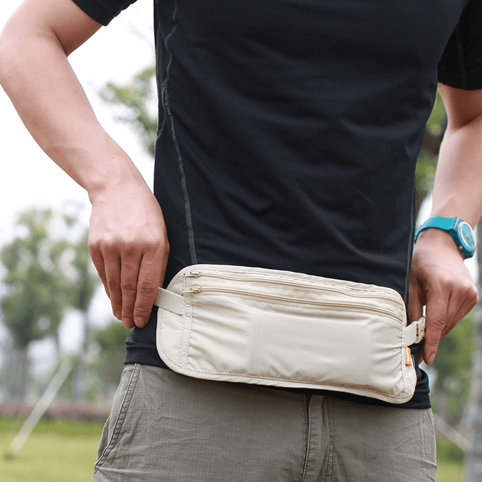 SANTO Waist Bag Fitness Hiking Travel Passport Card Bag Wallet Pouch Earphone Data Cable Organizer