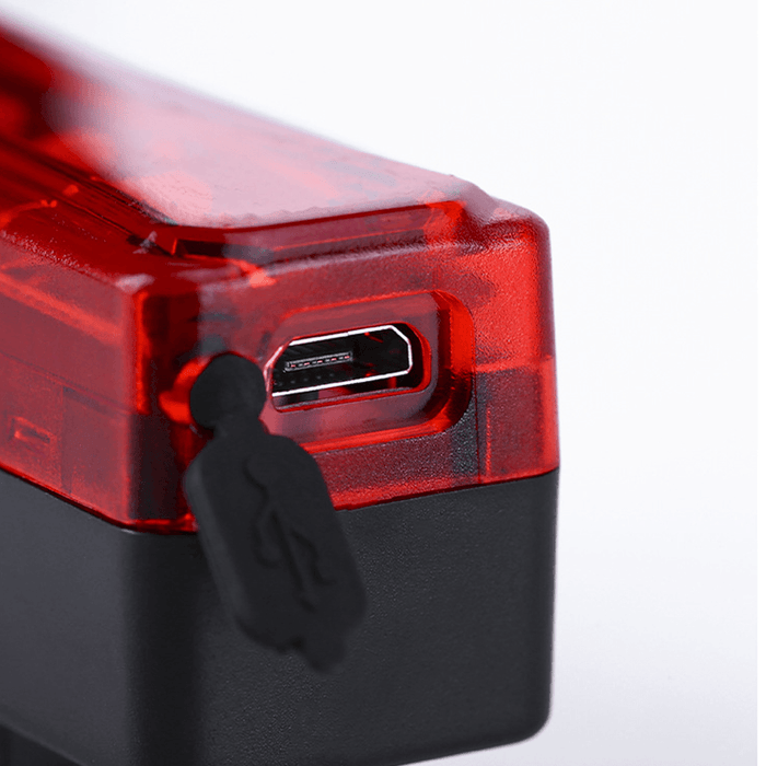 BIKIGHT Bicycle Rear Light 4 Modes Adjustable USB Rechargeable Waterproof Bike LED Taillight Helmet Safety Warning Lamp