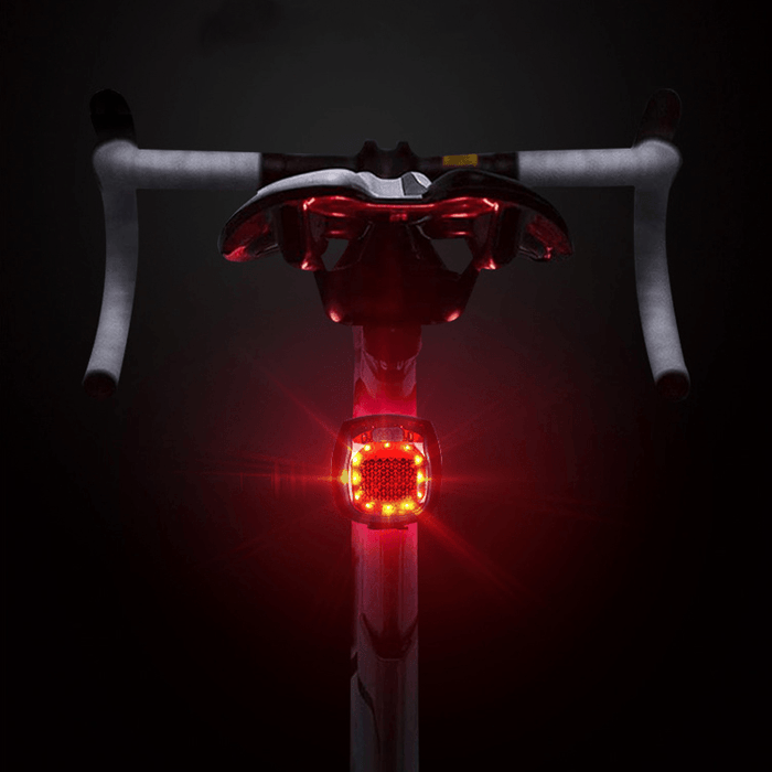 BIKIGHT 5-Modes 180° Widen Lighting Mini LED Bicycle Tail Light USB Rechargeable Bike Rear Lights Safety Warning Night Cycling