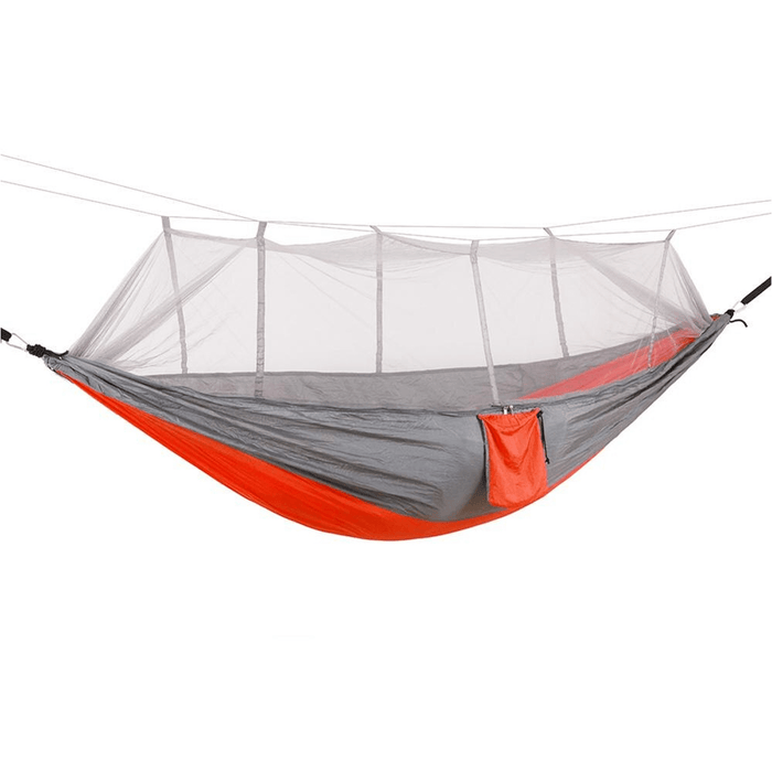 1-2 Person Camping Hammock with Mosquito Net Hanging Bed Sleeping Swing for Outdoor Hiking Travel Garden Patio