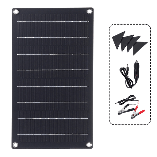 10W ETFE Solar Panel Waterproof Car Emergency Charger with 4 Protective Corners