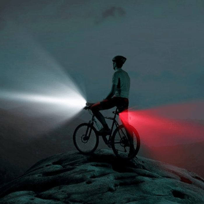 300Lm Super Bright Bicycle Light Set 3 Modes Adjustable LED Headlight Taillight Outdoor Cycling