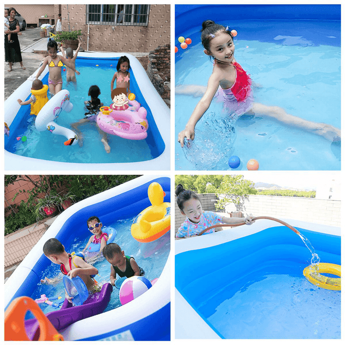 3/4 Layers Inflatable Swimming Pool Home Camping Garden Ground Pool