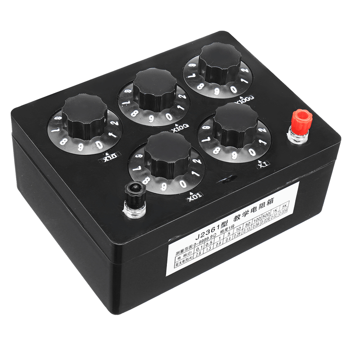 Variable Decade Resistor Resistance Box 0-9999.9 Ohm Electrical Learning Tool for Physical Teachings