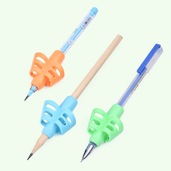 Two-Finger Grip Silicone Baby 3Pcs Learning Writing Tool Writing Pencil