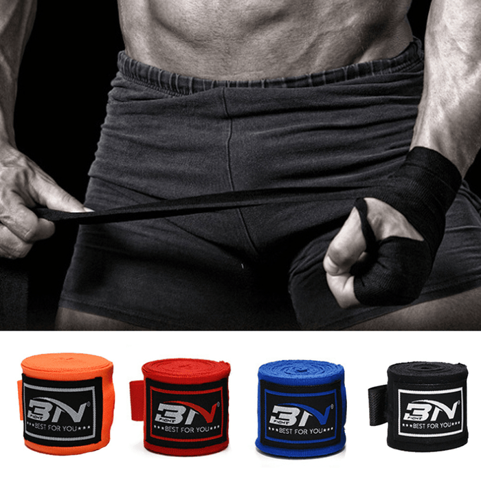 BN FIGHT 3M Boxing Cotton Bandage Boxing Wrist Bandage Comfortable Hand Wrap Protect for Kickboxing Muay Thai Handwraps Training Gloves