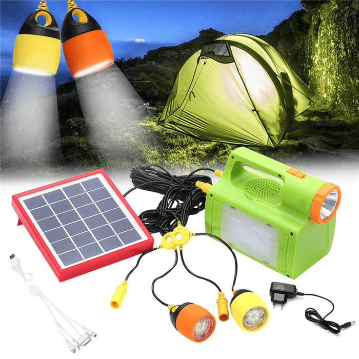 6V 6W Solar Lights LED Camping Lantern Hanging Flashlight Lamp Emergency Power Supply 8000Mah