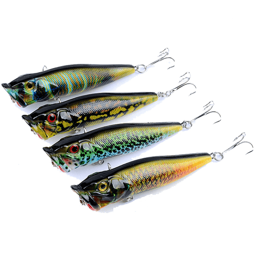 ZANLURE 4Pcs/Set 9.5Cm 12G Fishing Lure Topwater Popper Wobblers Crankbaits Artificial Hard Baits