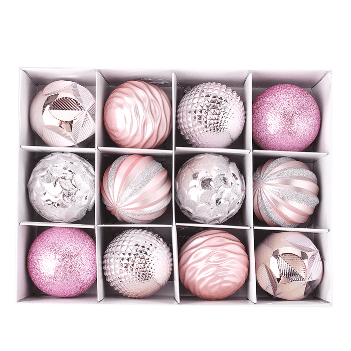 12Pcs 50Mm Christmas Tree Ball Baubles Decoration Xmas Hanging Party Ornaments