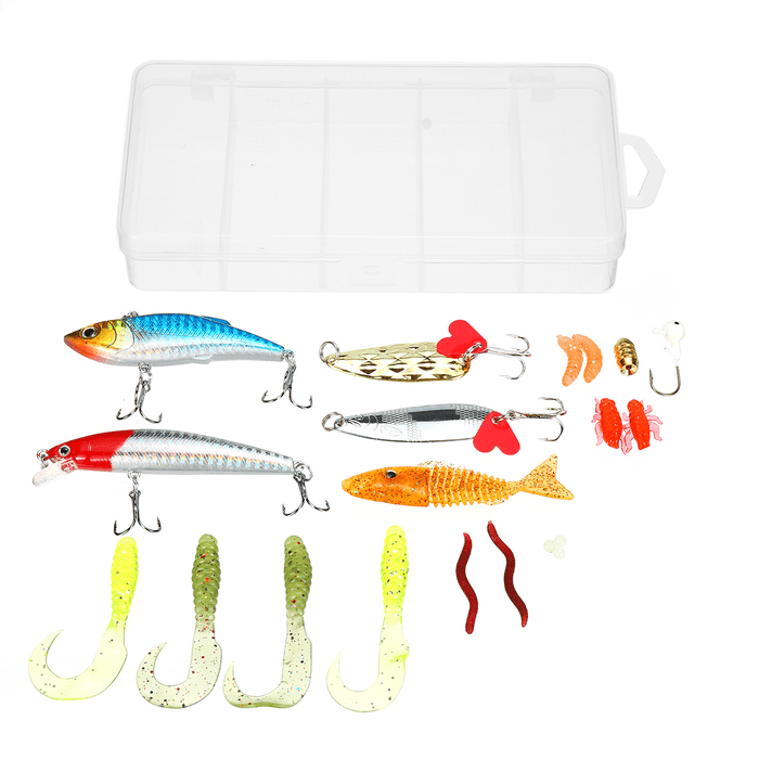 ZANLURE 18/20/22/28/29/33 Pcs Fishing Lure Set Fish Bait and Fish Hook Set Multifunctional Fishing Accessories with Box