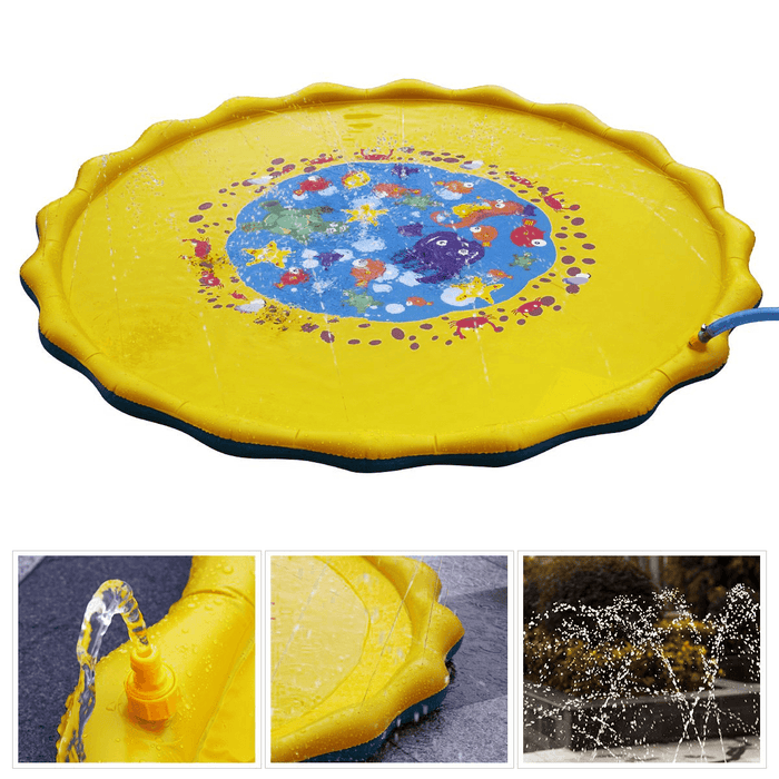 Inflatable Splash Water Mat Sprinkle Splash Play Mat Fun Summer Spray Toysinflatable Pad Outdoor Water Toys for Kids